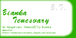 bianka temesvary business card